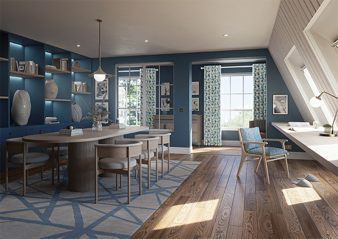 Palm Beach Faux Silk, Cool Water - Made to Measure Curtain - Image 8